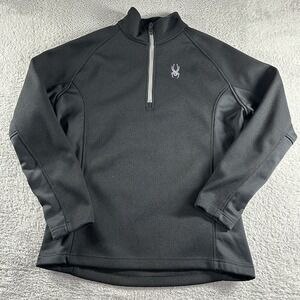 Spyder‎ Quarter Zip Sweater Mens XL Outbound Mid Weight Black